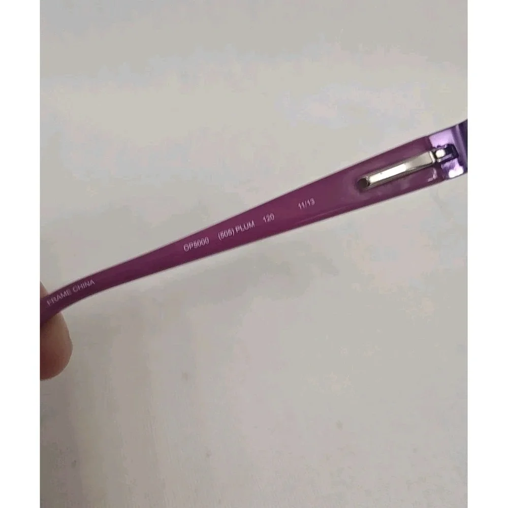 Otis and Piper OP5000 505 Plum 44 15 120 Eyeglasses Frames Purple Metallic‎ New